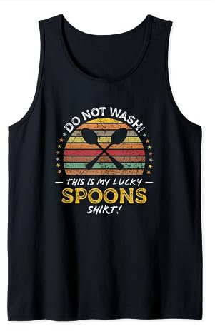 Spoons Game Funny Quote Retro Vintage 60s Graphic Tank Top