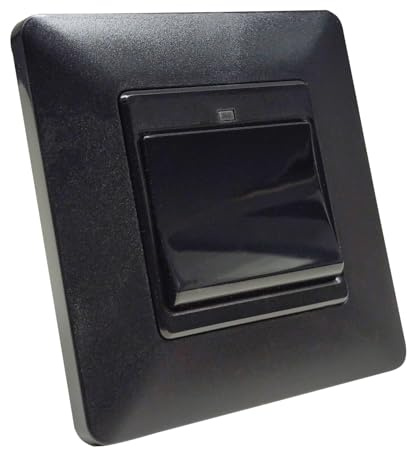 LED ATOMANT Interruptor Wifi 1 Pulsador Negro APP Smart Life | Pulsador de pared, Apariencia Clasica con medidas Standard