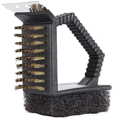 XINCHENG Spazzola Barbecue, Spazzola per Griglia in Acciaio Inox Con Raschietto, Spazzola di pulizia 3 in 1 per barbecue Fireplus, Spazzola Pulizia Barbecue per Pulire Griglia, Forno, Teglie da Forno