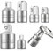 JOLIGAEA Set di Adattatori per Bussole, 6 Pezzi Adattatore a Bussola 1/4 a 3/8, 3/8 a 1/4, 3/8 a 1/2, 1/2 a 3/8, 1/2 a 1/4, 1/4 a 1/2, Set di Adattatori Chiave a Cricchetto, CR-V