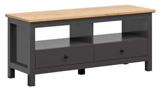 BLACK RED WHITE® TV Lowboard Hesen Fernsehschrank Kommode | im Skandinavisch Stil | 137x47 | für Wohnzimmer, Esszimmer