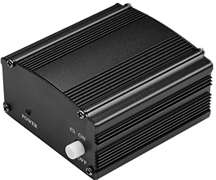 YIWENG Ultrakompaktes Mikrofon + 48V Phantomspeisung mit XLR-EIN- und Ausgang für Kondensatormikrofon Studio-Musikaufnahme,Phantomspeisung Kondensatormikrofon