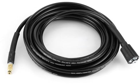 Manguera de Lavado Automático de 40MPa/5800PSI, Tubo de Goma para Limpieza de Agua a Alta Presión para K2, Duradero, Resistente a Torceduras y Abrasión (8 Metros)