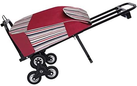 Stair Climbing Hand Truck, 460 lbs Load Capacity, Foldable Cart with Wheels for Stairs 3 Wheel Stair Climbing Cart Stair Climber Trolley Multipurpose Dolly for Warehouse Shopping