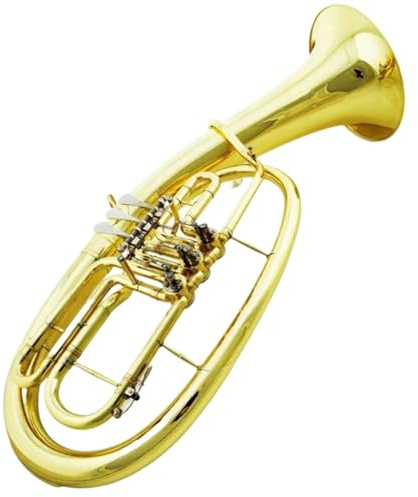 Euphonium Anfänger Tenorhorninstrument B-Flachton-Trompeteninstrument Goldlackiertes Dreifach-Flachton-Instrument