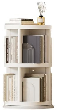 NEONMAN Drehbares Bücherregal Drehbar Rollende Bücherregale 360° Drehbar Bücherregal Drehregal Bücher Drehbares Regal Bilderbuchregal Standregal Bücherregal Zeitschriftenständer(2layers-43x43x69CM)