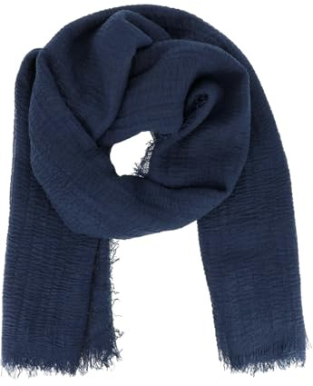 stylx Einfarbiger Schal Damen 20% Baumwolle 80% Viskose mit Fransen - Moderne und Fashion Damen Stola - Langer und Rechteckiger Tuch 180 cm x 90 cm - Dünnes und Weiches Schaltuch gecrept