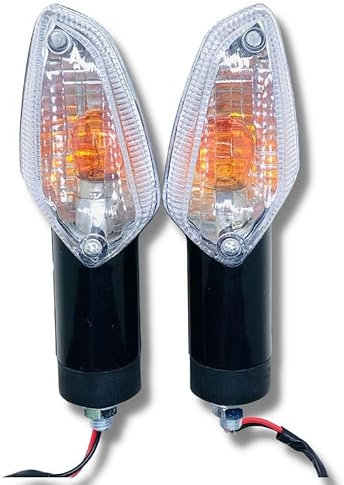 ZiYouao Blinker Motorrad Weiß Objektiv Motorrad Blinker Licht Motorrad Vorne Hinten Anzeige Lampe Fit for Honda CBR 250R 300R CB300 CBF125 CBF 150 Motorrad Blinker