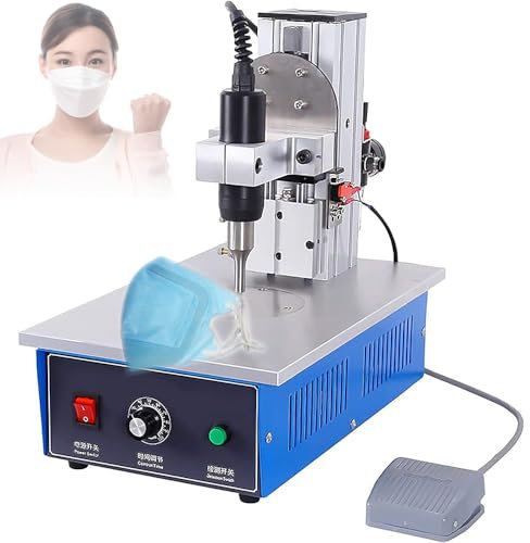 Mavdecll 35kHz Welder Ad Ultrasuoni da 1200 W, Saldatore in Nylon da 9 Mm, Saldatura in Plastica Portatile con Pedale, per Non Rivettatura E Spot Intrecciati