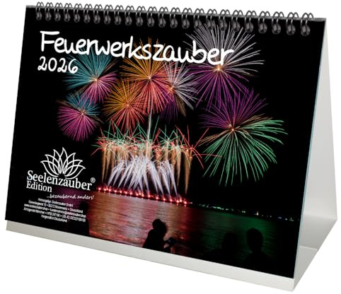 Fyrverkerier magi DIN A5 bordskalender för 2026 fyrverkerier – själsmagi