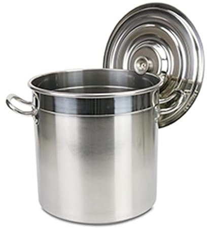 Marmite en Acier Inoxydable, Grande marmite à Crabe, Fruits de mer, 27/45/63 litres, Seau à friture pour Dinde avec Panier-Filtre et Couvercle pour Cuisine Commerciale extérieure, 40 cm