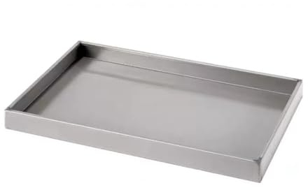 LUNAIZHUO Auslaufsichere Ölauffangwanne, Edelstahl-Auffangwanne für Waschmaschinen, für Klimaanlagen, Warmwasserbereiter, Mini Kühlschränke, Hundekäfigwanne(50x70x5cm/20x28x2in)