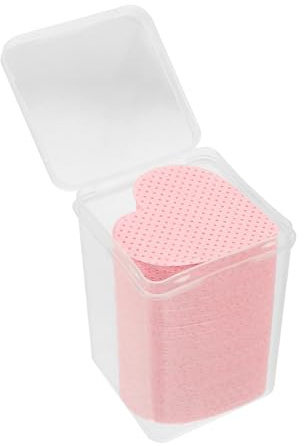 AUTSUPPL Lingettes Dissolvant Ongles Voyage en Coton Doux sans Peluches pour Retirer le Vernis à Ongles Efficacement 200 Feuilles de Cœur Usage Salon
