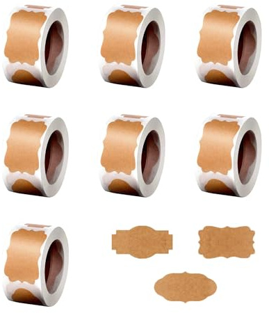 2000 Stück selbstklebende Etiketten Aufkleber,Marmeladengläser,Gewürzgläser | Zum Beschriften, Geschenkaufkleber, Klebeetiketten Labels Sticker, Handarbeit
