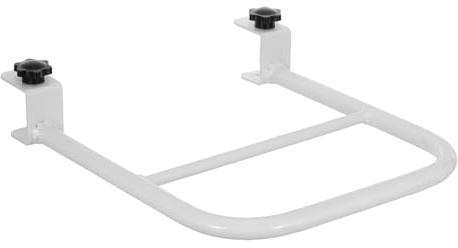 GALPADA Barrière de Lit en Métal Blanche 28 Cm X 30 Cm, Barrière Latérale Renforcée Anti-Chute pour Dortoirs et Seniors, Poignée D’Assistance Sécurisée pour Lit, Aide la Mobilité