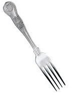 12 Kings Dessert Forks Cutlery Dining Set Canteen