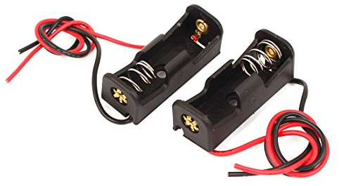 sourcing map Ressort Chargé 1x 23A/12V N Modèle Batterie Boîtier Ouvert Stockage Support Noir 2 Pcs