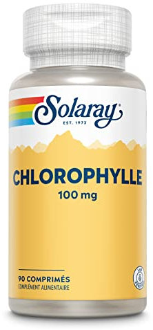 Solaray Chlorophylle 100 mg | Détoxifier votre corps | 1 flacon de 90 Comprimés