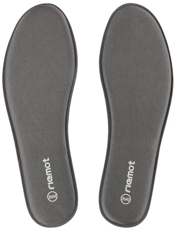 riemot Memory Foam Insoles for Men and Women,Replacement Shoe Inserts for Sports Shoes,Trainers,Sneakers,Work Boots, 9, Men Grey