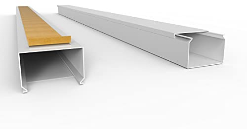 SCOS Smartcosat Kabelkanal, 60x40 mm, 1x2 m, Weiß, selbstklebend | PVC, UV-beständig, Innen & Außen, 1 Stange à 2 m, Made in Germany
