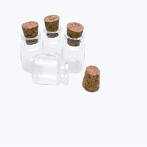 Jarvials 12pcs Fiole Transparente avec Bouchon Liège, Mini Bocaux pour Parfum De Sable Liquide, Petite Bouteille De Stockage en Verre, Diamètre Extérieur 30mm (12,15ml)