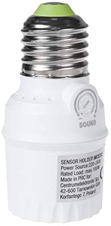 Maclean MCE232 Douille de lampe avec capteur de sons Douille E27 Plage de détection de l'adaptateur Capteur 360° Éclairage automatique 30dB-90dB (MCE232)