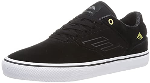 Emerica Herren The Low Vulc Skate-Schuh, Schwarz/Gold/Weiß, 44 EU