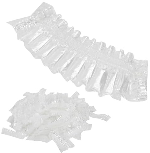 FILFEEL 100 Pcs Disposable Ear Covers, Elastic Protectors for Hair Dye, Shower, Bathing