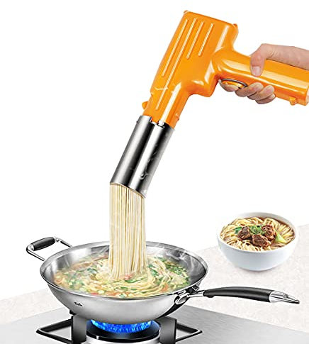 Hanchen Fabricante de fideos eléctricos Prensador automático de pasta Fabricante de fideos Máquina para el hogar Macarrones de espagueti multifuncional de mano (Versión estándar）