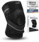 BLACKROX Ginocchiera con anello in silicone [vincitore del confronto 2024] Taglia unica | Donna e uomo | Stabilizzazione per ginocchia e menisco | Perfetto per sport, sport di forza e bodybuilding |