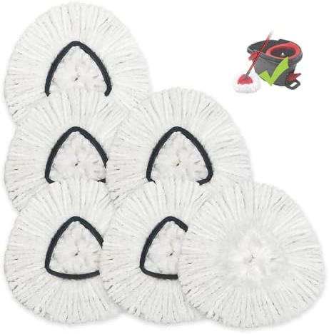 CLEAN PIONEER Ersatzköpfe für Wischmopp, kompatibel mit Spin EasyWring Triangle Spin Mopp, Mikrofaser Spin Mop Nachfüllpackungen, einfache Reinigung, Moppkopf Ersatz 100% Mikrofaser Mopp-Nachfüllköpfe