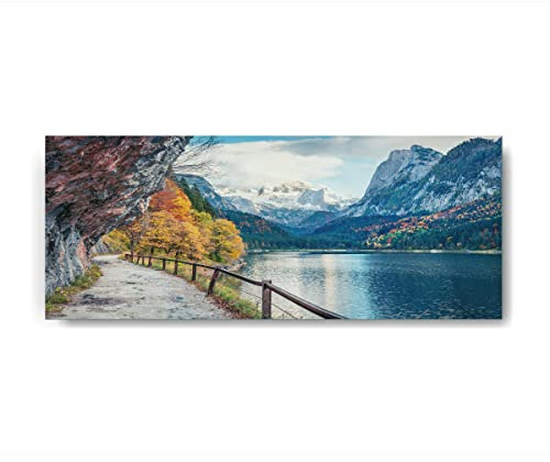 Canvasfly 125x50 Glasbild, Hochwertige Bilder Deko für Wohnzimmer Küchen-Deko Bad-Deko Modern, Wandbilder Wohnzimmer Zimmer-Deko aus Glas, Badezimmer Bilder Schlafzimmer Wand-Deko