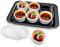 Lot de 6 ramequins avec 6 couvercles en silicone, ensemble de fabrication de crème brûlée, lot de 6 ramequins en porcelaine, bols couverts et plats à soufflé