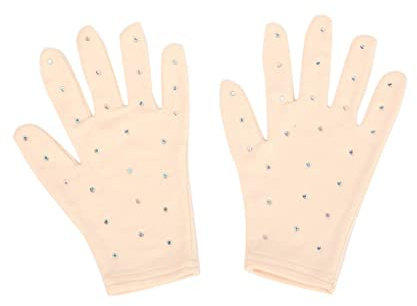 Guangcailun Mode Eiskunstlauf Handgelenk Handschuhe Atmungsaktive Sonnenschutz Fäustlinge Kristall Handschuhe Outdoor Radfahren Eislaufen Leistung, Hautfarbe, L