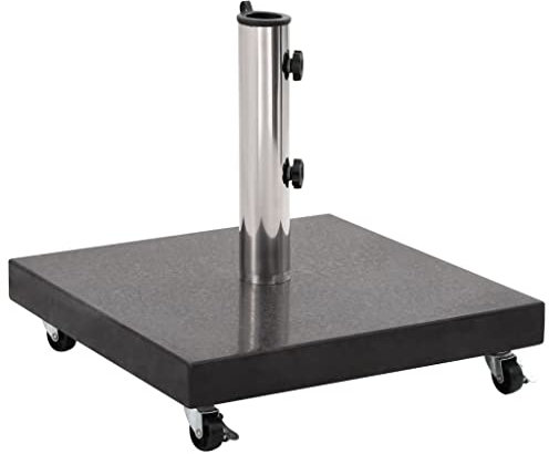 INLIFE Sonnenschirmständer Granit 30 kg Quadrat Schwarz,30.8kg,48565