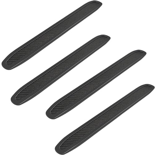 bangminda Stoßstangenschutz Universal Patch Auto 4 Stück Auto Stoßstange Schutzleiste Antikollision Stoßstangenschutz Kohlefaser Schutzleiste Rubber Antikollision Stoßstangen Schutz Auto