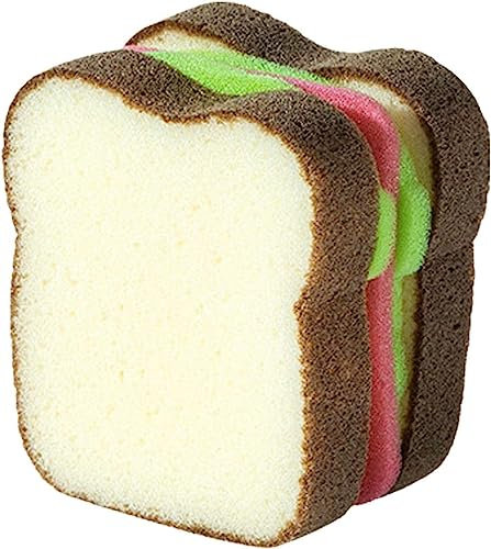 Sandwich Sponge, Cute Deep Cleaning Thickened Scrub Dish Wipe Sponge Kitchen Sponges for Kitchen Cleaning Supplies Kitchen Cleaning Sponge Dish Cloth Erase Stains Bath