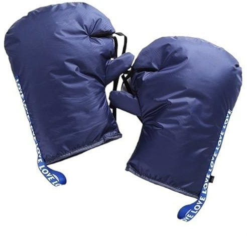 ZOLULA Manchons Vélo Guidon 1 Paire Coupe-Vent Imperméable à la Pluie Hiver Garder au Chaud Guidon Poignée Garde Couverture Gants pour Moto Scooter Vélo (Couleur : Bleu, Taille : M)