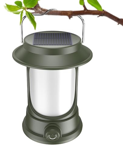 Vllold Linternas para Cortes de energía - Lámpara portát USB Solar Recargable portátil Impermeable | Luces y linternas de Camping Lámpara LED Regulable con Pilas para Colgar en la Tienda