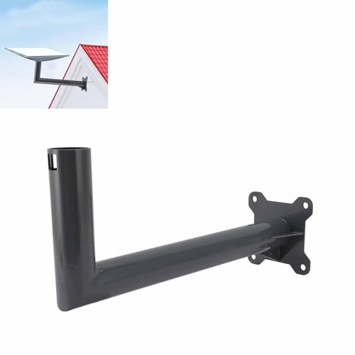 Kit di Montaggio Supporto per Asta Parabolica Internet Satellitare Regolabile, in Lega di Alluminio per Carichi Pesanti, Tetto Lungo, per Satellite Internet