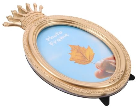 GARVALON 1stück Retro Krone Fotorahmen Kreativer Tischdekoration Bilderrahmen Im Europäischen Stil Für Wohnräume Schlafzimmer Und Esszimmer Langlebiges Design Für Langfristige Nutzung