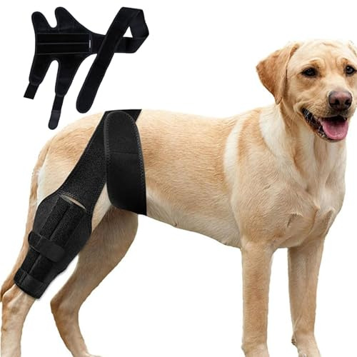 Kniebandage für Hunde, Knieschutz für Hunde,Verstellbare Stütze für das hintere Bein des Hundes - Weiche Kniestütze zur Verhinderung von Leckwunden, universeller Beinschutz für die Pflege von Beinverl