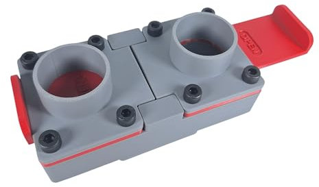 GENERISCH BlastGate DN 50 2/3 Way Valve for Extraction System, Diameter 50 mm, with Manual Lock Slider for Extraction Workshop