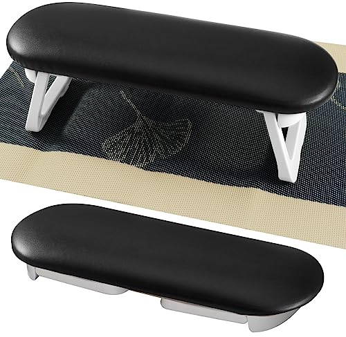 Diesisa Handauflage Nagelstudio, Nagel Armauflage Handkissen Faltbar, Nagel Armlehne Kissen Weiches PU Leder, Nagelkissen Maniküre Wasserdicht für Nailart-Salon (Schwarz)