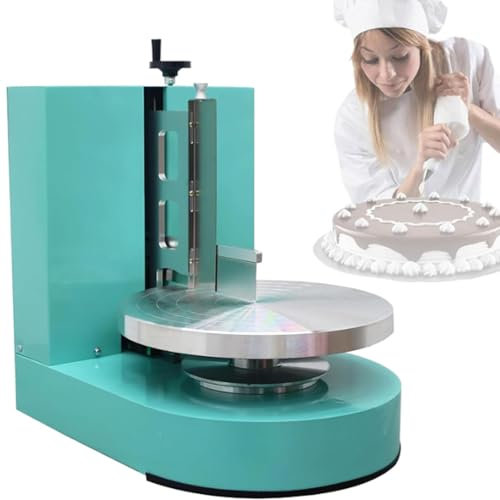 Épandeur de crème à gâteau, machine de décoration de revêtement lisse de crème à gâteau d'anniversaire de 4 à 12 pouces avec écran LCD, grattoir à crème à gâteau réglable électrique, spatule de déco