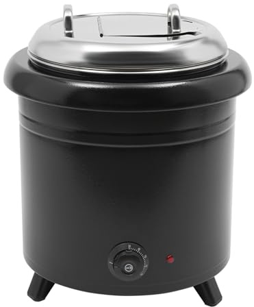 Olla eléctrica de 13 litros, olla sopera eléctrica, calentador de sopa, recipiente para sopa, buffet, catering, eventos gastronómicos, uso comercial y