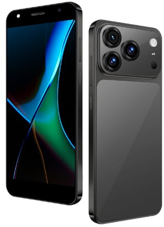 DEMANN GMBH Téléphone déverrouillé, écran de 5.0 Pouces, 2GB RAM + 16GB ROM/TF 128GB, 2MP + 2MP Double caméra, Support 4G LTE FDD TDD, Double Carte SIM, idéal pour Les débutants. (black28)