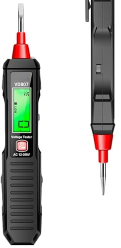 Yaztauho Detector de Voltaje | Comprobador de Circuitos con Pantalla Digital - Probador de Voltaje y Circuito con Pantalla Digital 12-300V CA para Automóvil, Hogar y Electrodomésticos