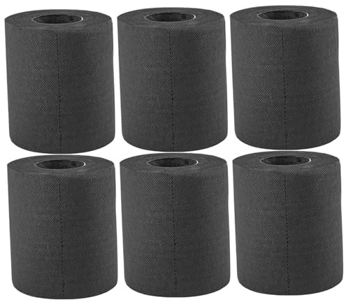 6 Stück schwarzes Toilettenpapier, 4-lagig, weiche, saugfähige Papierhandtuchrolle für Haushalte, Badezimmer, Küche, Büro