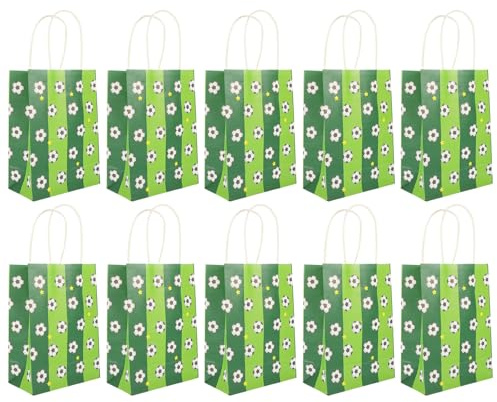 Cabilock 12 Stück Fußball Geschenktüten aus Papier 15X8X21cm Robuste Partytüten für Süßigkeiten und Mitgebsel Fußball Motiv für Kindergeburtstag und Sportpartys